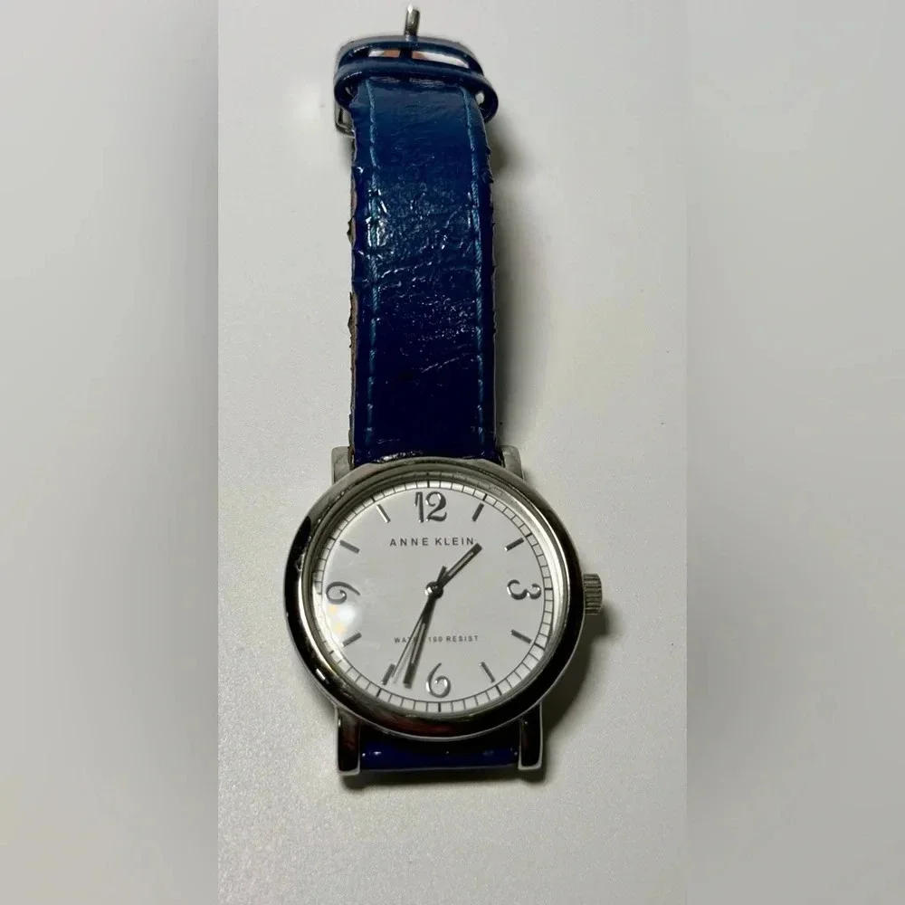 Anne Klein Silver Tone MOP Dial Watch blue needs new battery’s